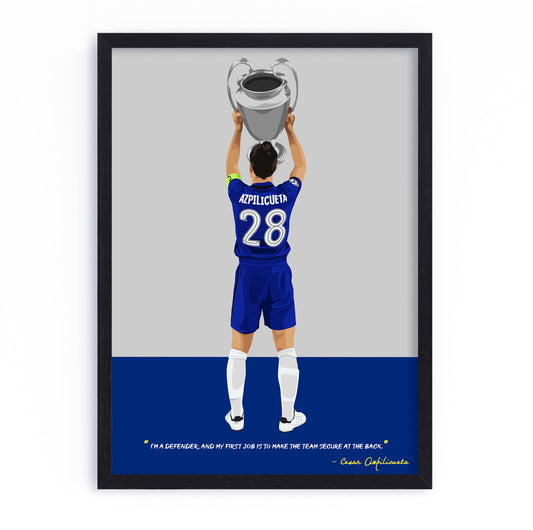 Cesar Azpilicueta Chelsea Framed Poster