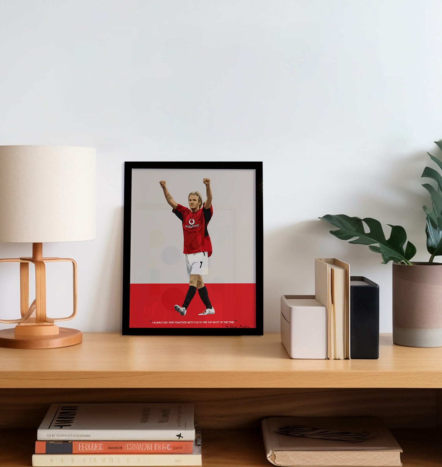 David Beckham Manchester United Framed Poster