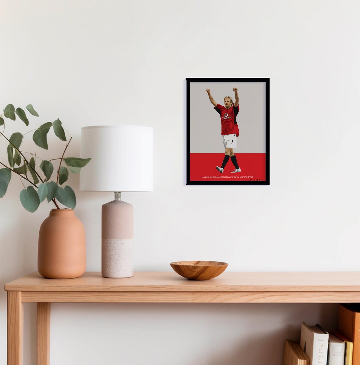 David Beckham Manchester United Framed Poster