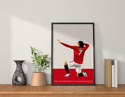 Edinson Cavani Manchester United Framed Poster