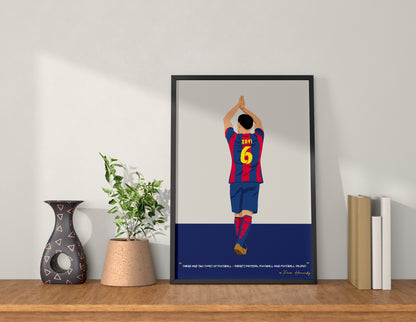 Xavi Barcelona Framed Poster