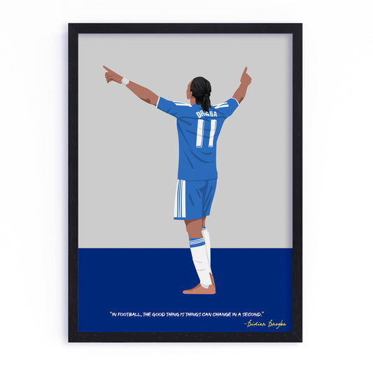 Didier Drogba Chelsea Framed Poster