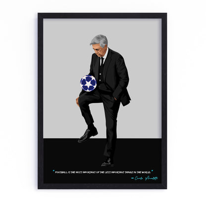 Carlo Ancelotti Real Madrid Framed Poster