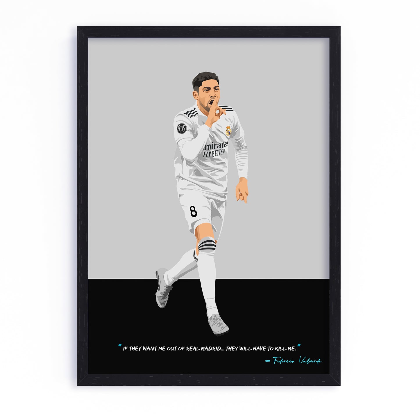 Federico Valverde Poster - Real Madrid Frame