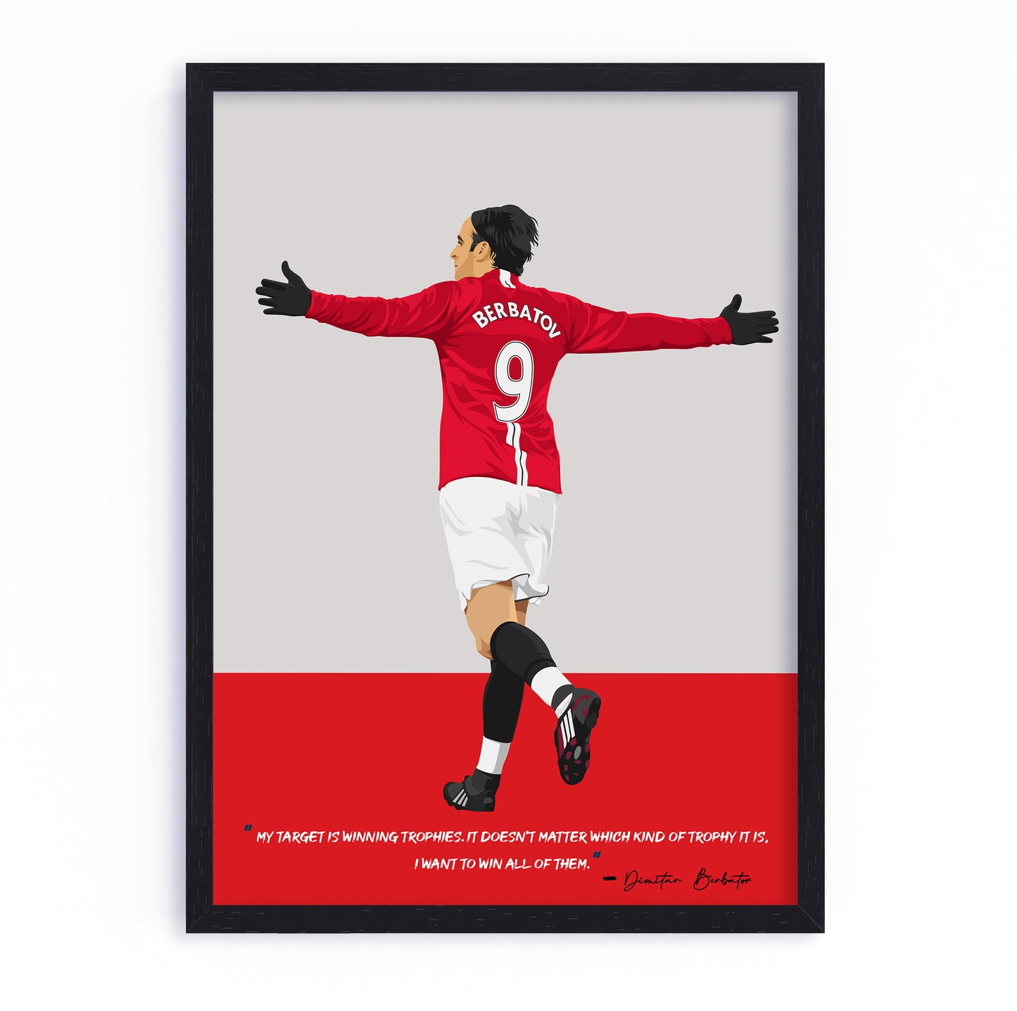 Dimitar Berbatov Manchester United Framed Poster