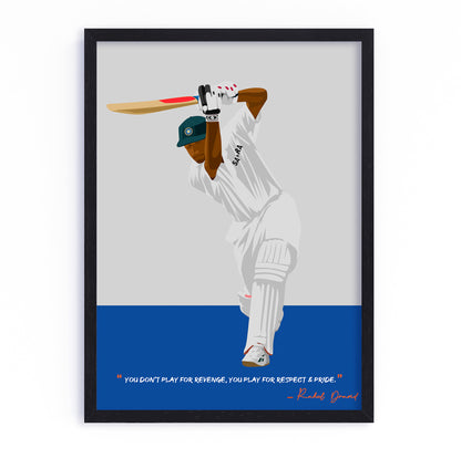 Rahul Dravid Framed Poster