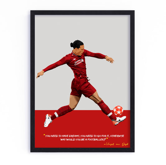 Virgil van Dijk Liverpool Framed Poster