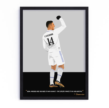 Casemiro Real Madrid Framed Poster