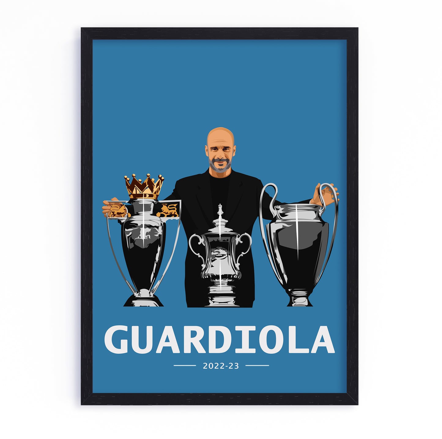 Pep Guardiola Manchester City Treble Tribute