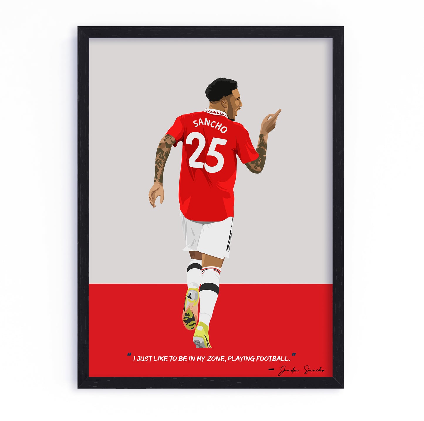 Jadon Sancho Manchester United Framed Poster