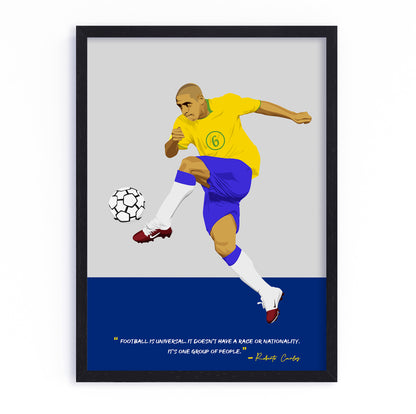 Roberto Carlos Brazil Framed Poster - International Football