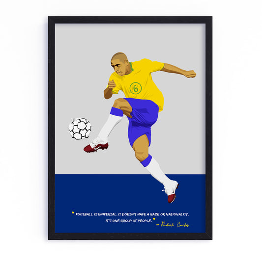 Roberto Carlos Brazil Framed Poster - International Football