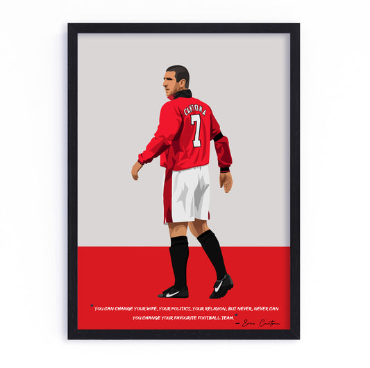 Eric Cantona Manchester United Framed Poster