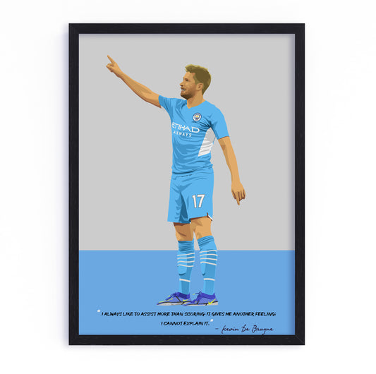 Kevin De Bruyne Manchester City Framed Poster