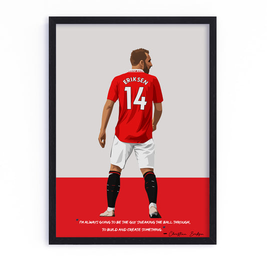 Christian Eriksen Manchester United Framed Poster