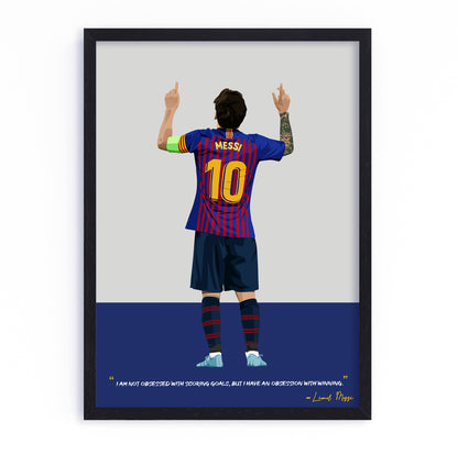 Lionel Messi Barcelona Framed Poster