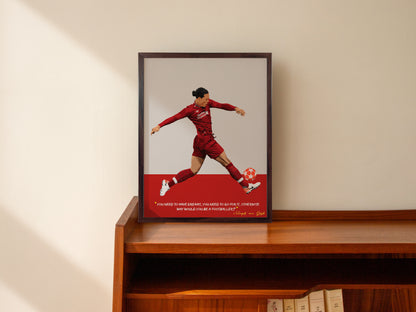 Virgil van Dijk Liverpool Framed Poster