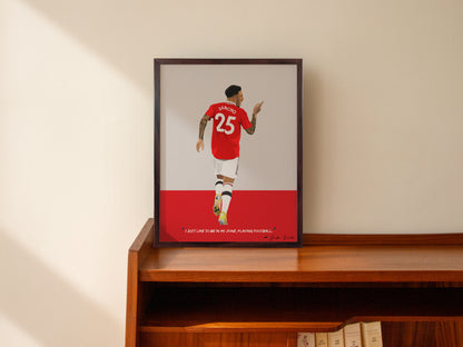 Jadon Sancho Manchester United Framed Poster