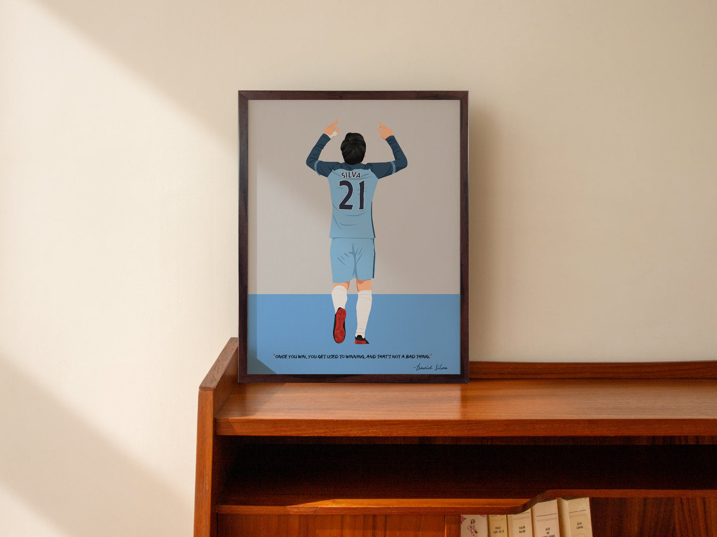 David Silva Manchester City Framed Poster