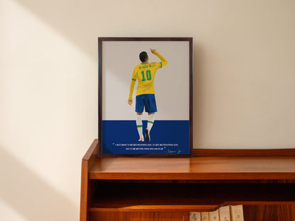 Neymar Brazil Framed Poster - International Football