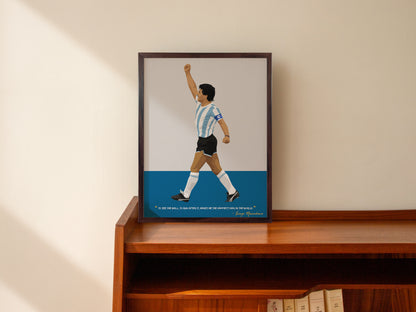 Diego Maradona Argentina Framed Poster - International Football