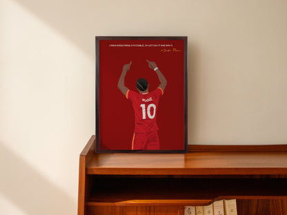 Sadio Mane Liverpool Framed Poster