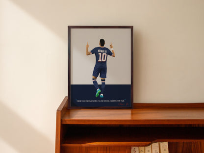 Neymar PSG Framed Poster