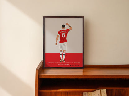 Bruno Fernandes Manchester United Framed Poster Art