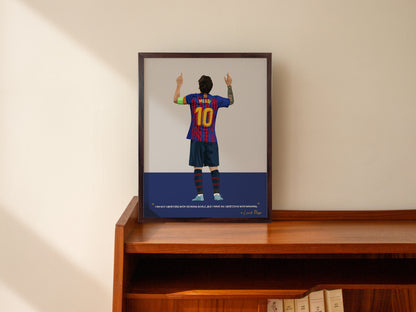 Lionel Messi Barcelona Framed Poster