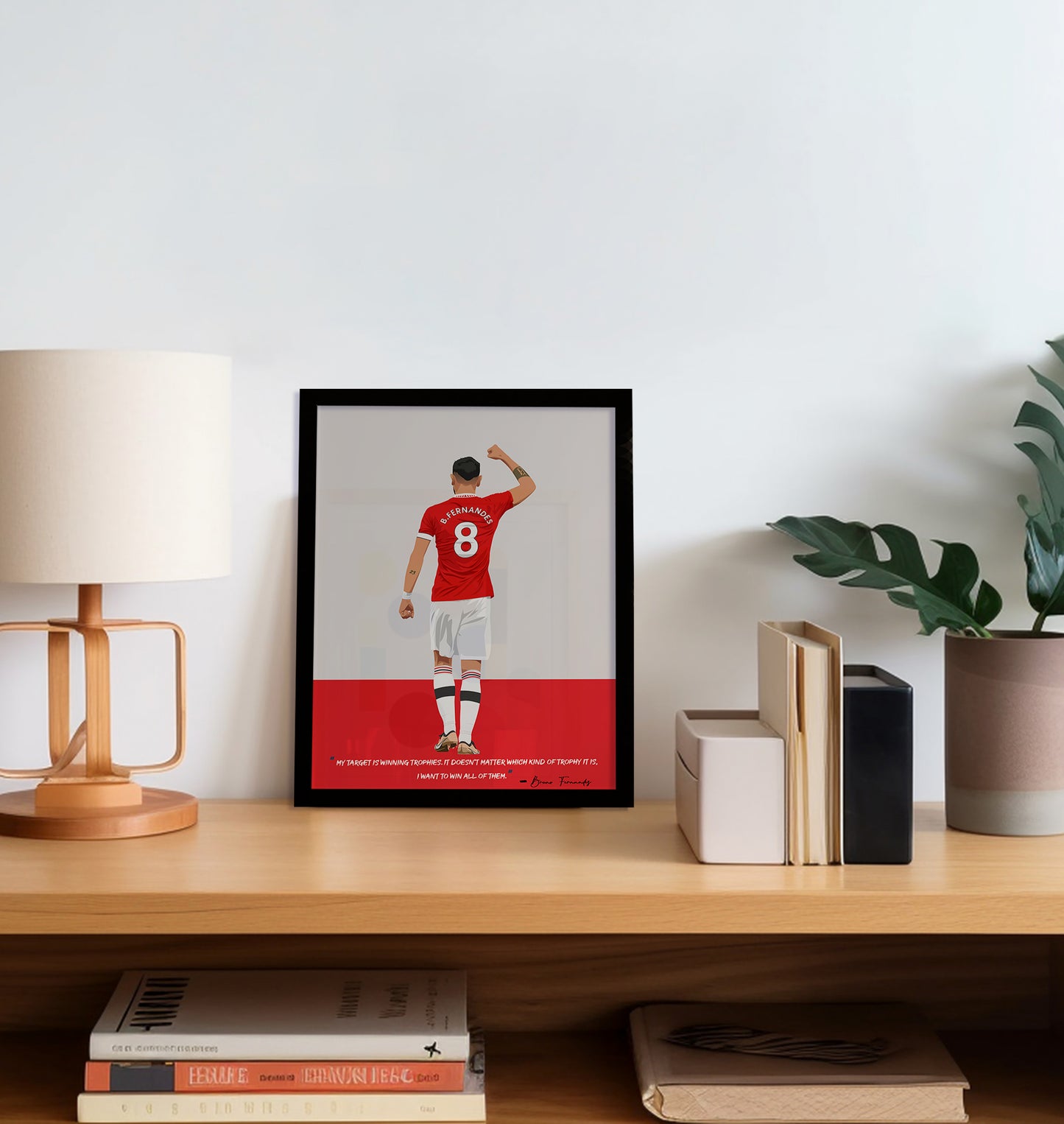 Bruno Fernandes Manchester United Framed Poster Art