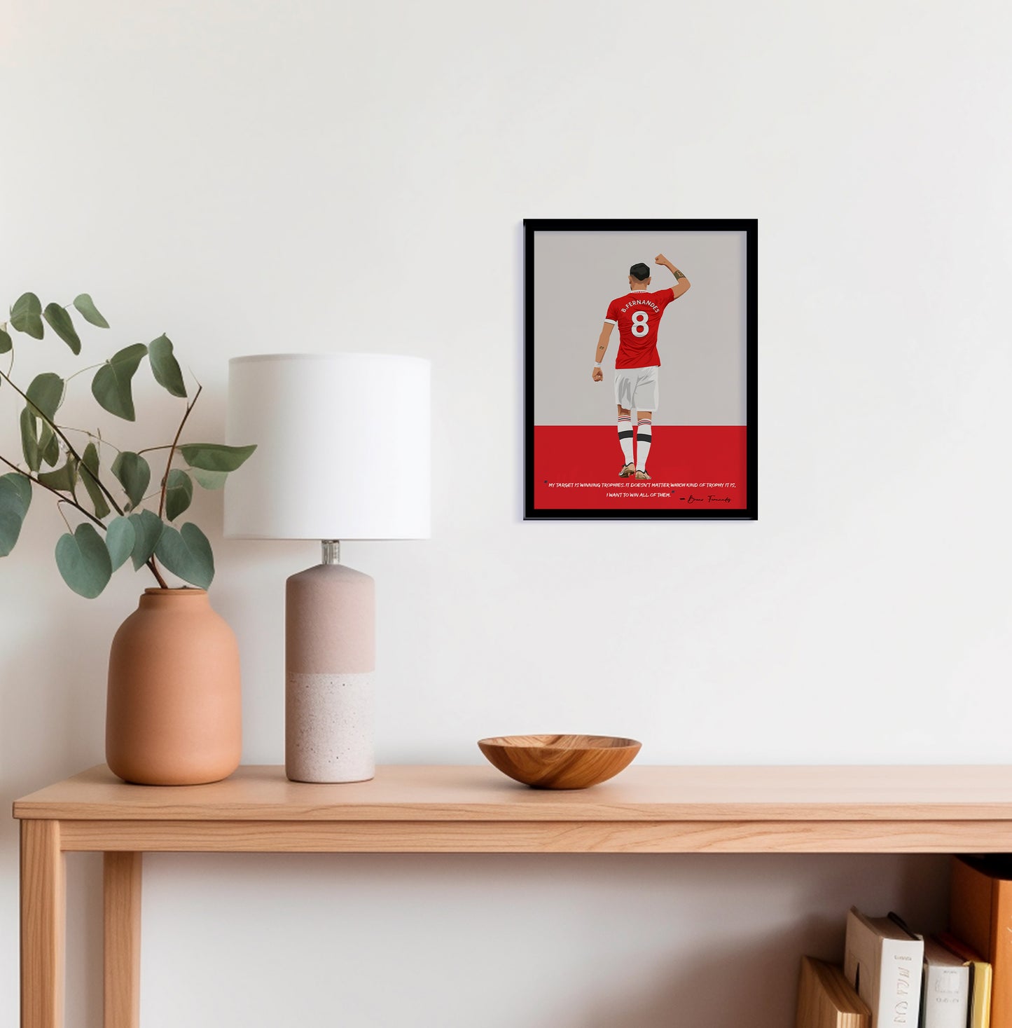 Bruno Fernandes Manchester United Framed Poster Art