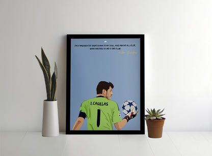 Iker Casillas Real Madrid Framed Poster