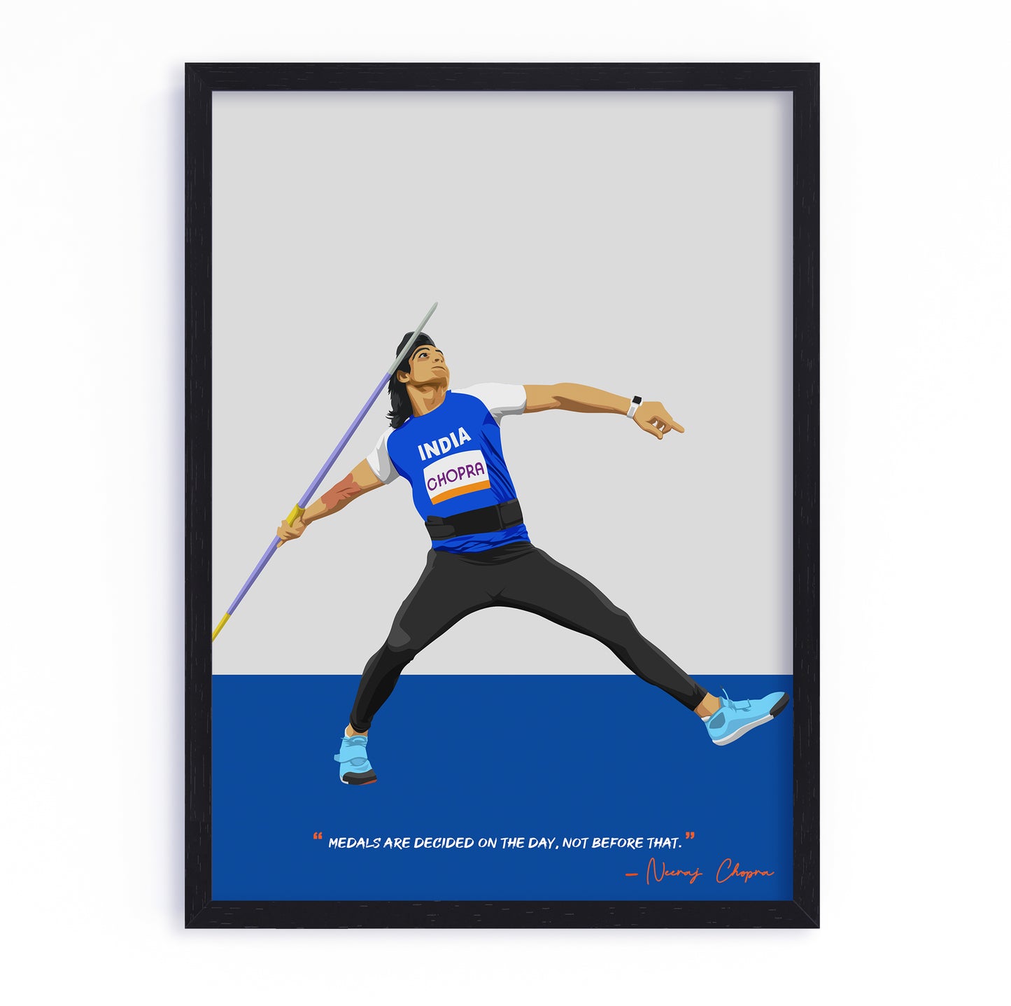 Neeraj Chopra Framed Poster