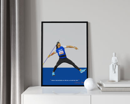 Neeraj Chopra Framed Poster