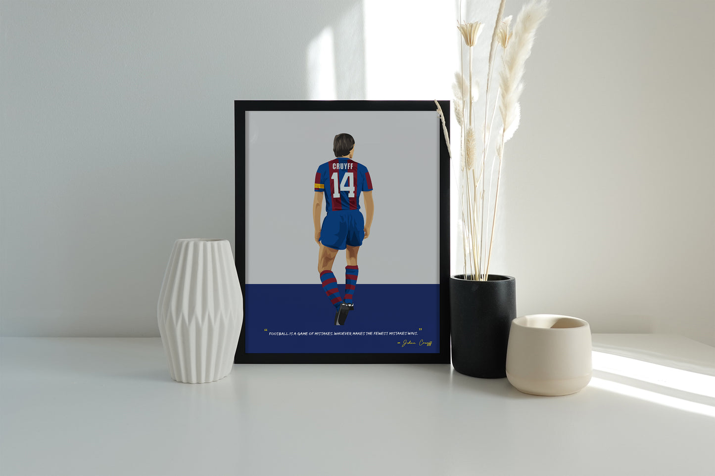 Johan Cruyff Barcelona Framed Poster