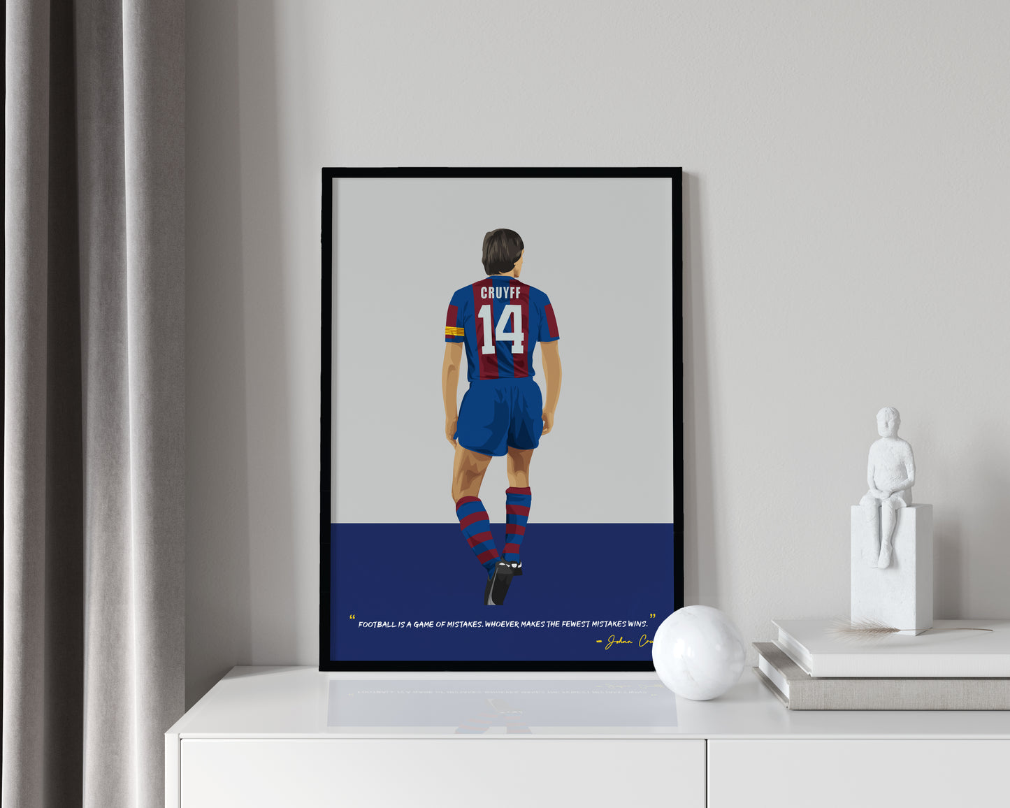 Johan Cruyff Barcelona Framed Poster