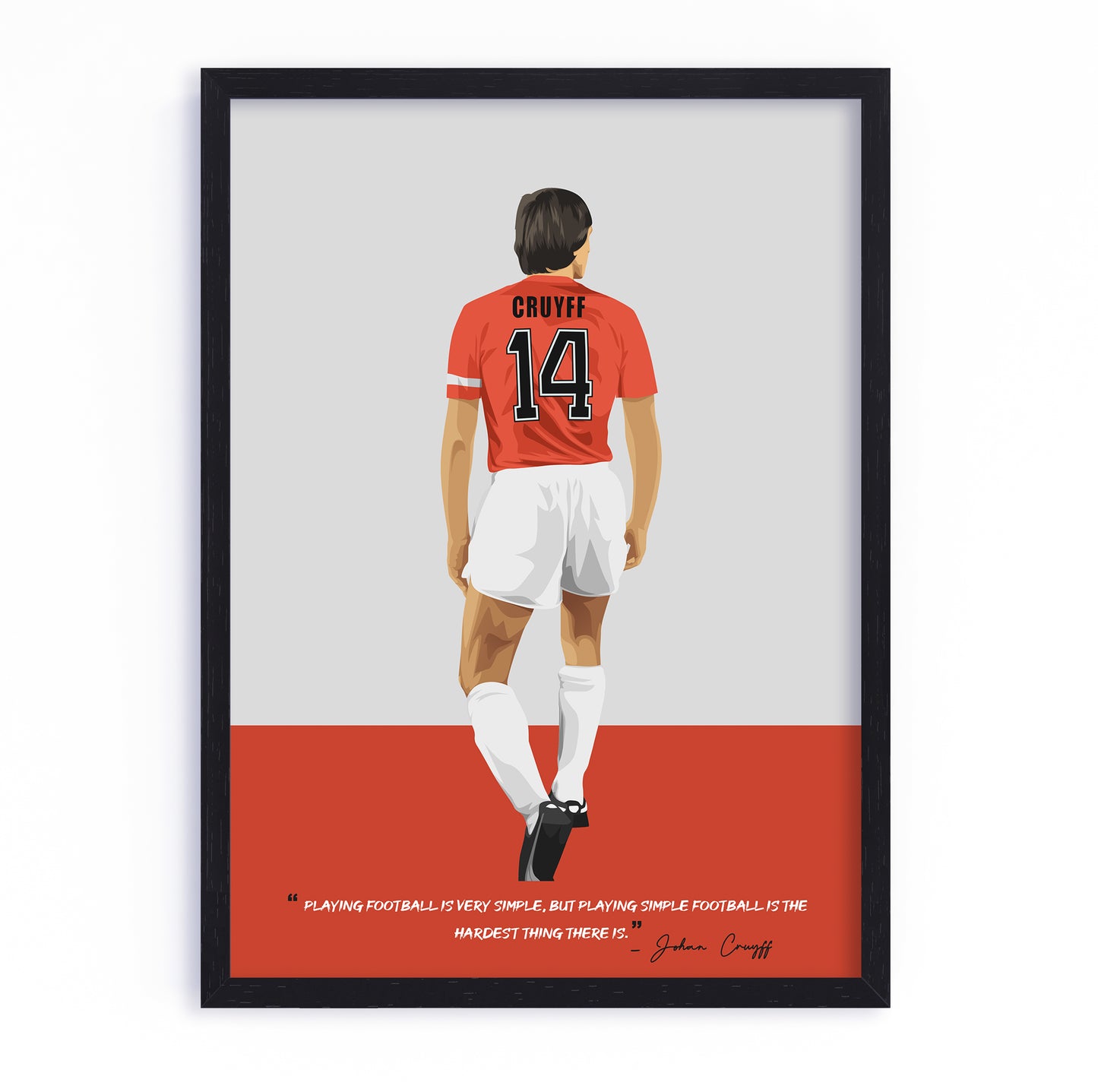 Johan Cruyff Netherlands Framed Poster - International Football