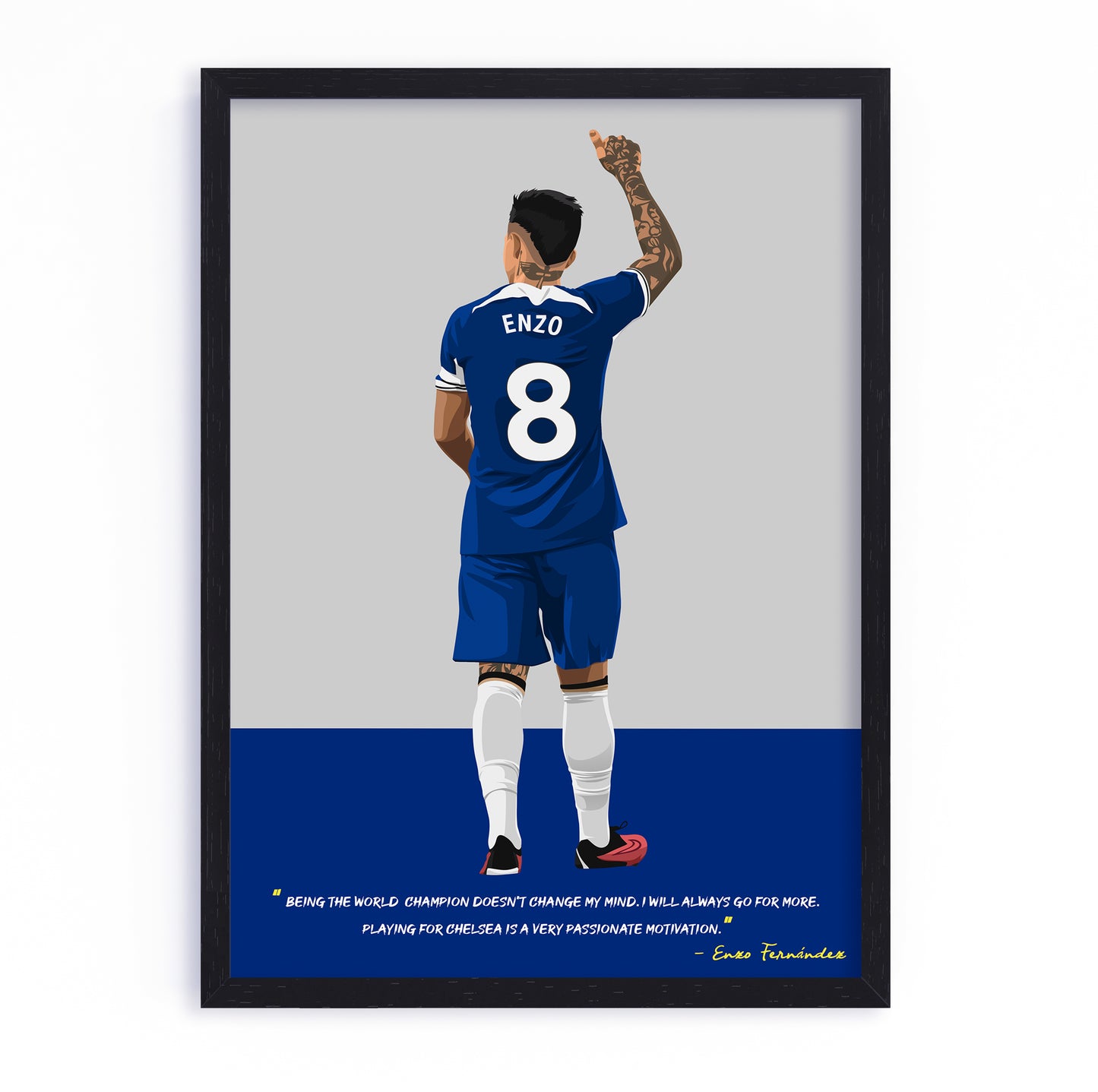 Enzo Fernández Chelsea Framed Poster