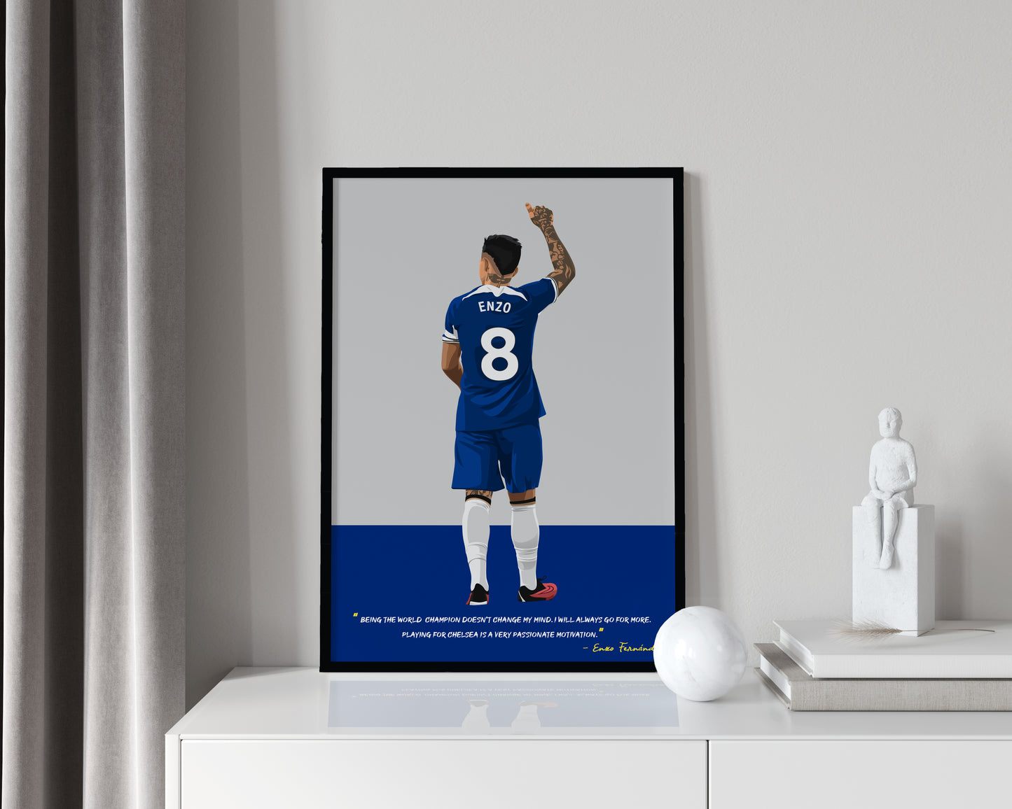 Enzo Fernández Chelsea Framed Poster