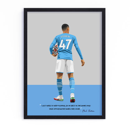 Phil Foden Manchester City Framed Poster