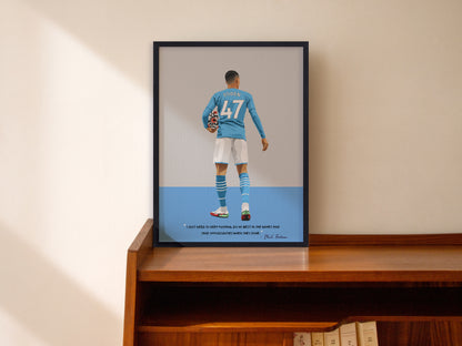 Phil Foden Manchester City Framed Poster