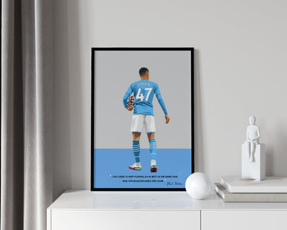 Phil Foden Manchester City Framed Poster