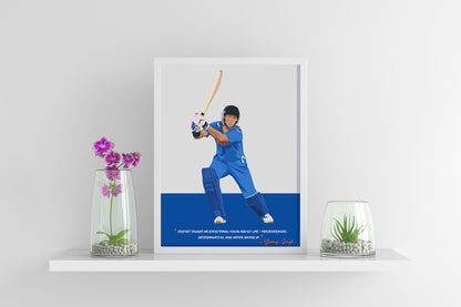 Yuvraj Singh Framed Poster