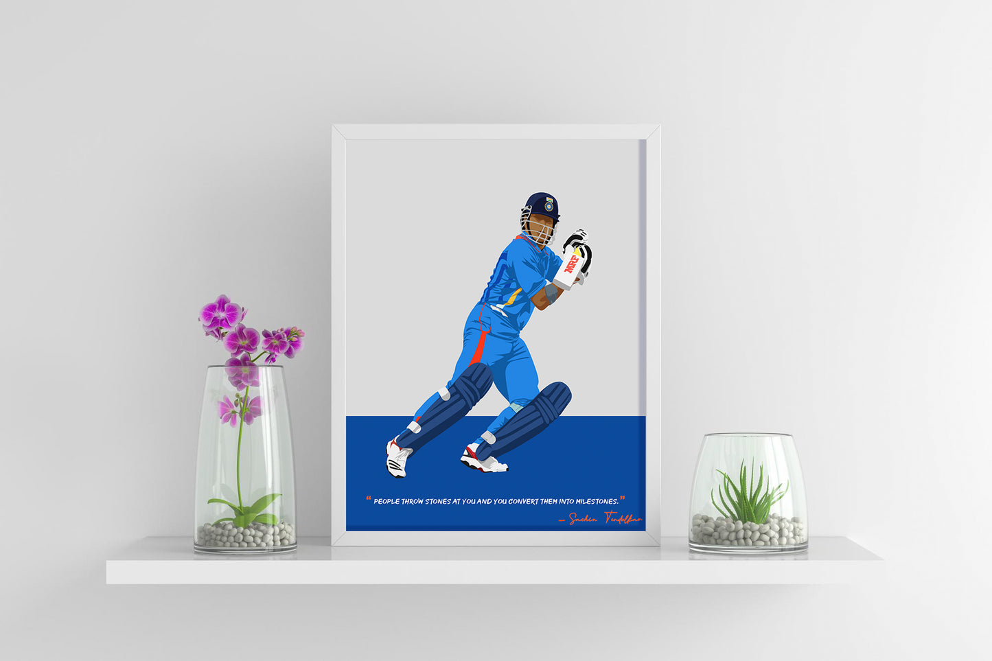 Sachin Tendulkar Framed Poster