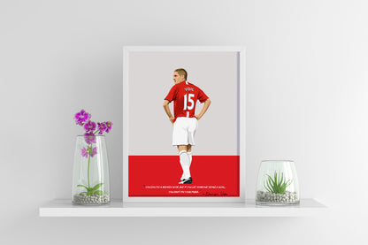 Nemanja Vidic Manchester United Framed Poster