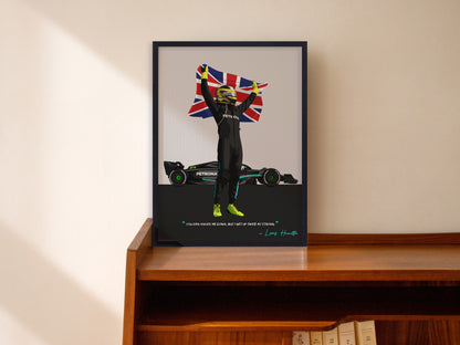 Lewis Hamilton Frame, F1 Poster