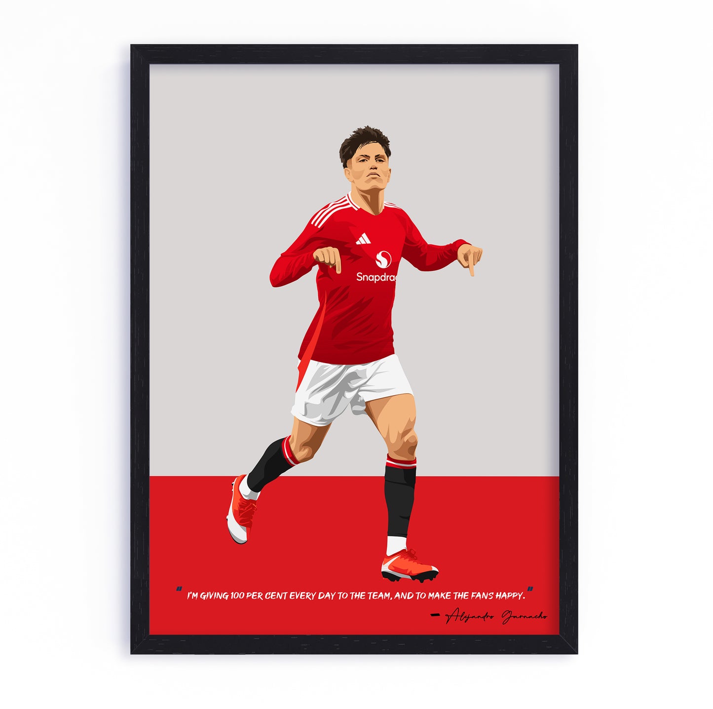 Alejandro Garnacho Manchester United Framed Poster