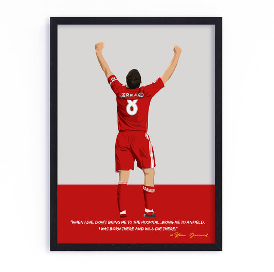 Steven Gerrard Liverpool Framed Poster