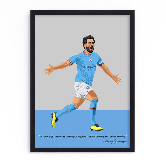 Ilkay Gundogan Manchester City Framed Poster