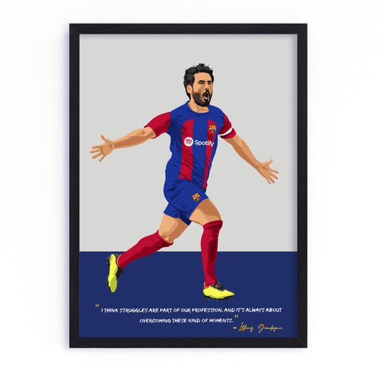 Ilkay Gundogan Barcelona Framed Poster